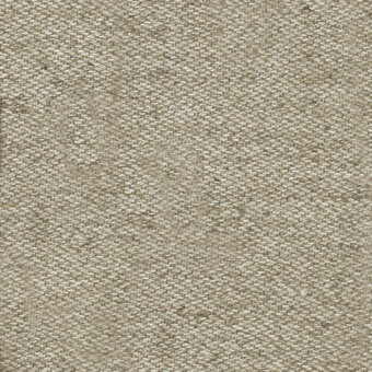 Woven fabric sample, beige and gray tones, dense irregular texture with visible fibers and a discreet "turri" label.